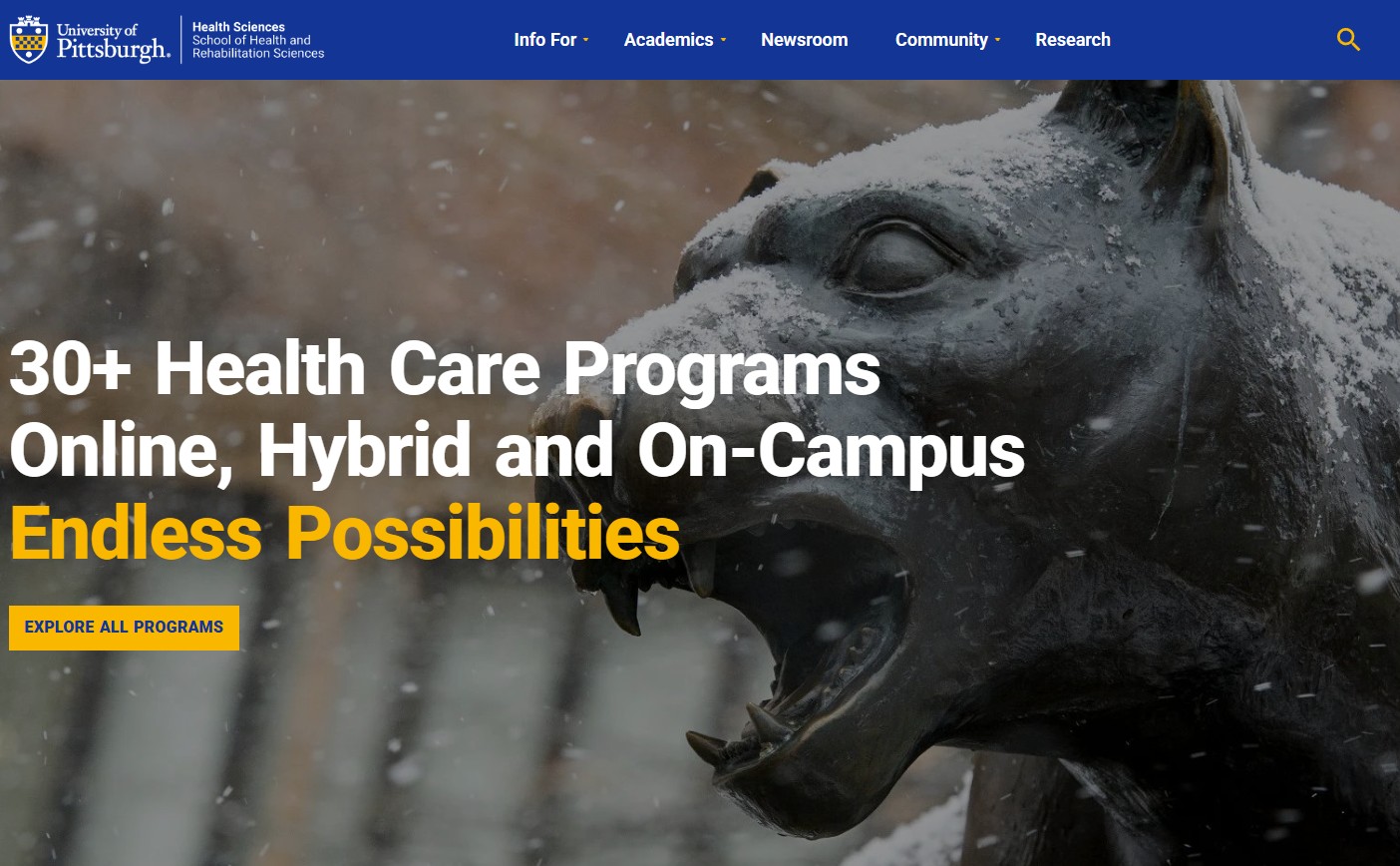 Pitt SHRS website homepage